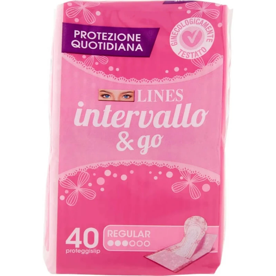 Lines Intervallo &amp; Go - 40 hypoallergenic, folded panty liners