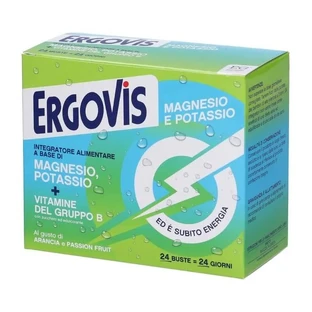 Ergovis Magnesium, Potassium, and B Vitamins with Sugar, 24 packets - Energy-Boosting Supplement