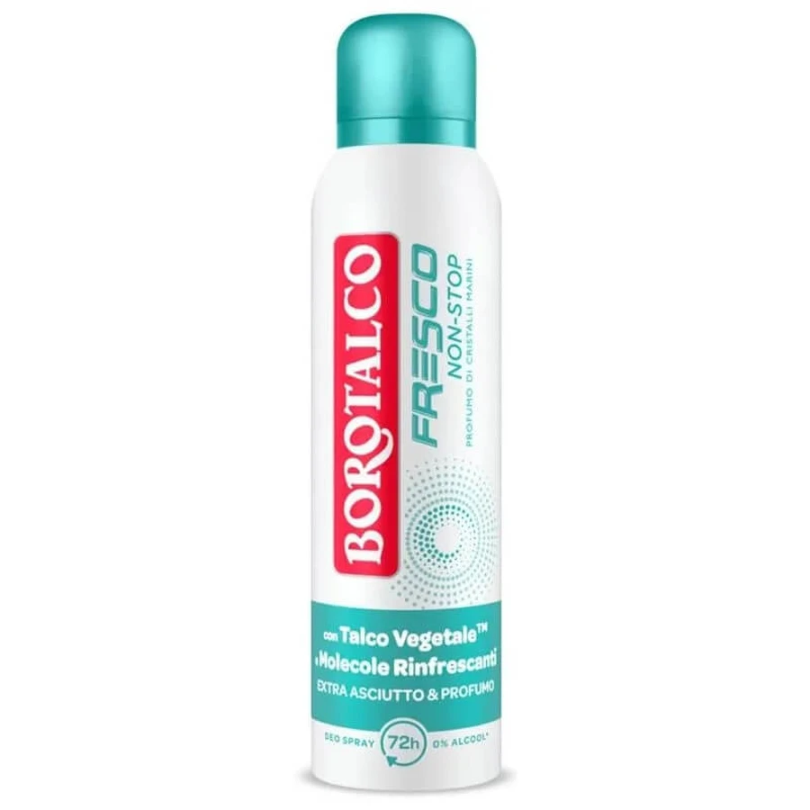 Borotalco Fresh Non-Stop - Déodorant en spray Sea Crystal, 150 ml