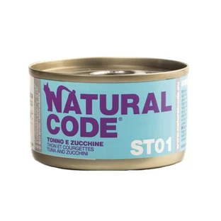 Natural Code St01 ton și dovlecei – hrană complementară pentru pisici sterilizate, 85 g