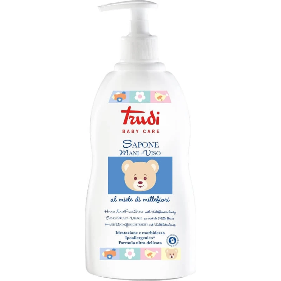 Trudi Baby Care - Hand- en gezichtszeep met wildebloemenhoning, 500 ml