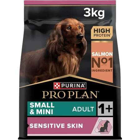 Purina Pro Plan Zalm - Compleet voer voor volwassen kleine en miniatuurhonden met een gevoelige huid, 3 kg
