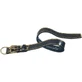 Camon Flachhalsband – Schwarzes Kalbsleder mit goldfarbenen Akzenten, 1,5 x 33 cm