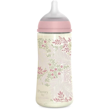 Suavinex Poetry – Babyflasche aus Kunststoff mit Silikonsauger (SX Pro, Rosa), 360 ml