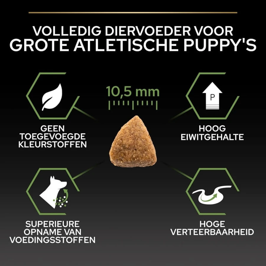 Purina Pro Plan Large Athletic Healthy Start Puppy met kip – Compleet hondenvoer, 12 kg