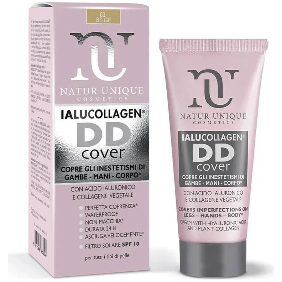 Natur unique Ialucollagen dd cover – Korrekturcreme für Hände, Beine und den Körper Nr. 02 Beige