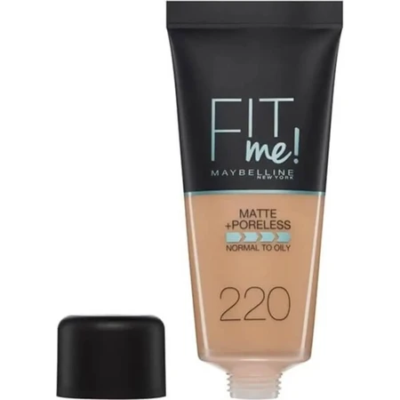 Maybelline Fit Me Matt &amp; Poreless – Flüssige Foundation – Nr. 220 Natural Beige
