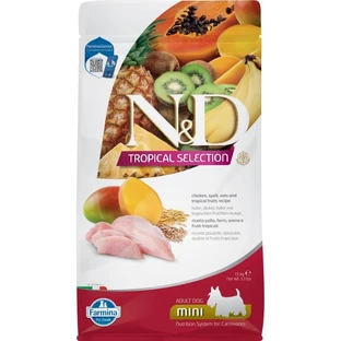 Farmina N&amp;d Tropical Selection Mini Dog Pollo y frutas tropicales - Alimento completo para perros adultos de raza mini, 1,5 kg
