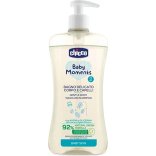 Chicco Baby Moments - Gel de baño y champú suave 500 ml