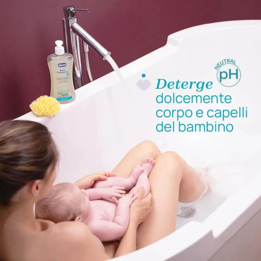 Chicco Baby Moments - Gel de baño y champú suave 500 ml