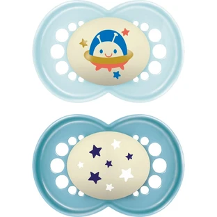 Mam Original 16m+ - 2 chupetes de silicona - azul