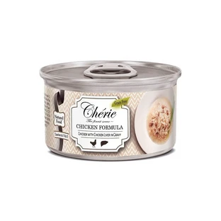 Cherie kipfilets met lever in saus - Natvoer voor katten, 80 g