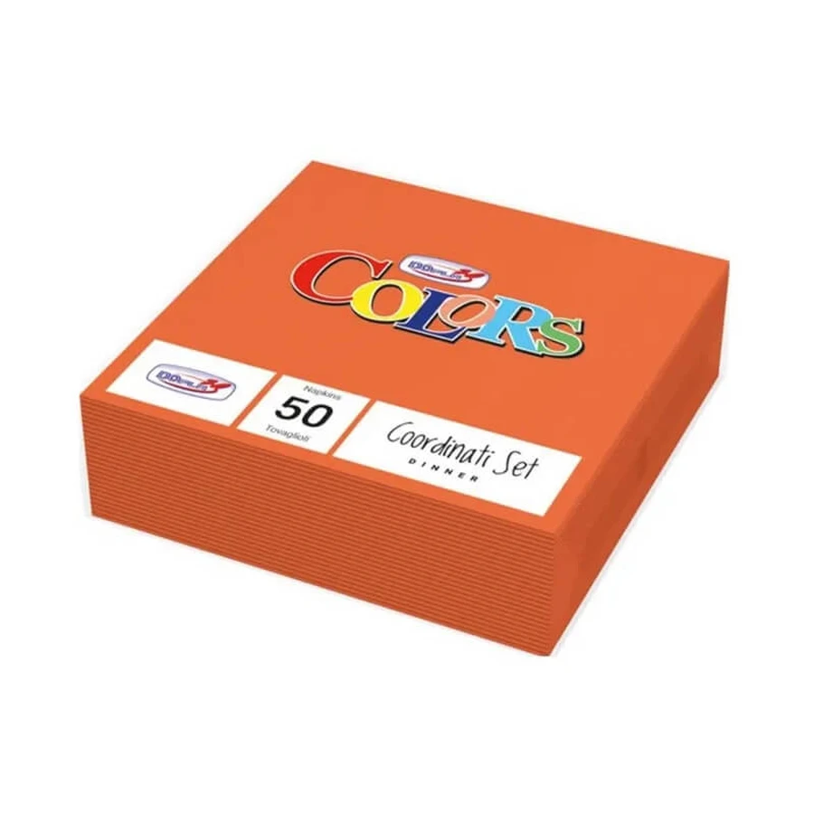 Dopla Colors - 50 servilletas de colores, 33 x 33 cm - naranja