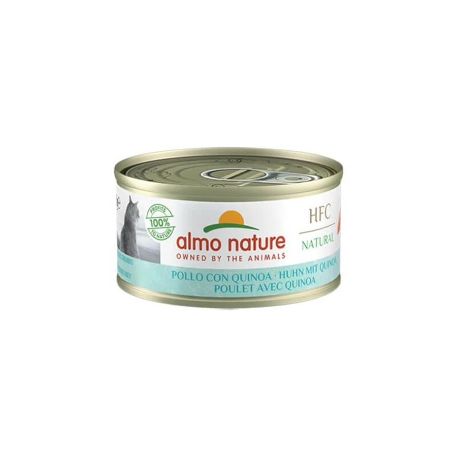 Almo Nature HFC Poulet naturel au quinoa - Aliment complémentaire pour chats adultes, 70 g