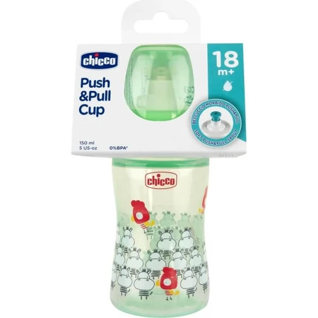 Chicco Push & Pull Cup 18m+ Green - 150 ml