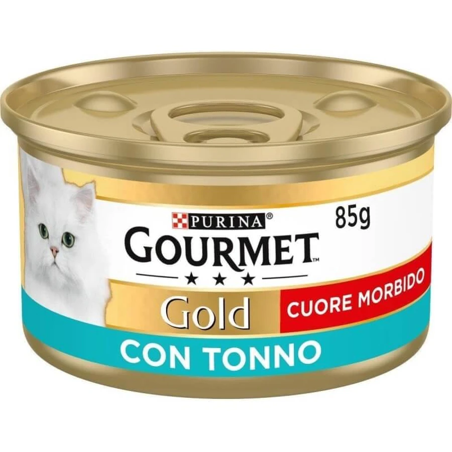Purina Gourmet Gold Cu inima moale cu ton – hrană completă pentru pisici adulte, 85 g