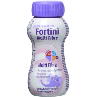 Complément alimentaire Nutricia Fortini Multi-Fiber, saveur fraise, 200 ml
