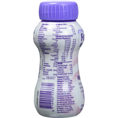 Complément alimentaire Nutricia Fortini Multi-Fiber, saveur fraise, 200 ml