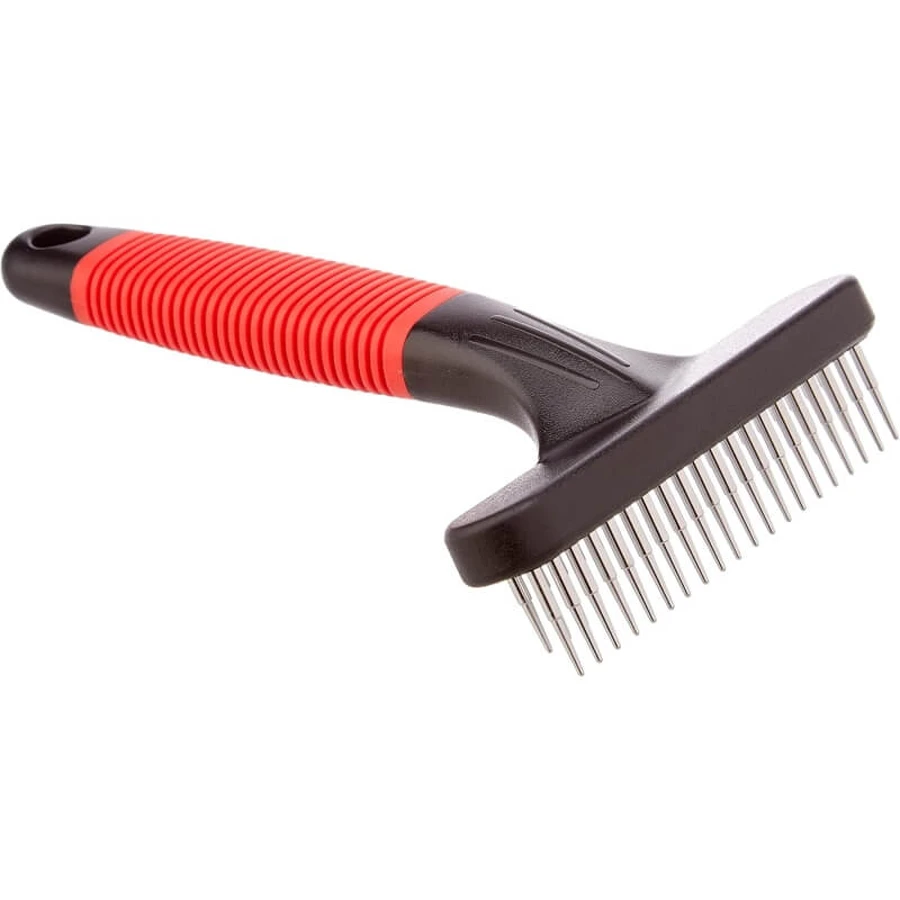 Ferplast Gro 5874 – Zweireihiger Kamm mit drehbaren Zinken für Hunde mit mittellangem und langem Fell