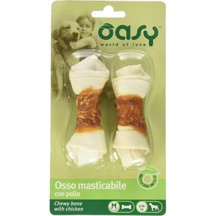 Os à mâcher Oasy au poulet - Friandise pour chien, taille moyenne, 56 g