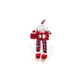New Star 41680c-1 - 35 cm rode en witte kerstbal met Kerstman-motief