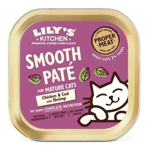 Lily's Kitchen Lily's Kitchen Zachte paté met kip, kabeljauw en garnalen – Compleet voer voor volwassen katten, 85 g