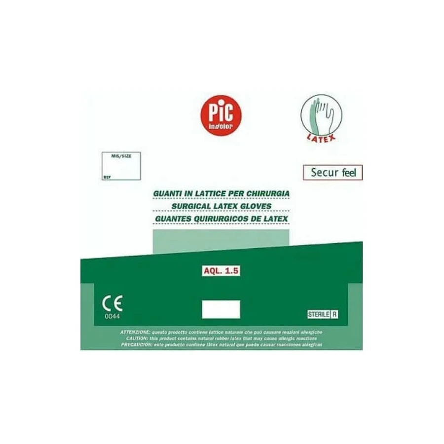 Gants chirurgicaux stériles en latex Pic Securfeel, taille 6,51, paire