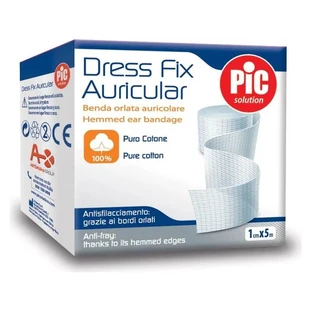 Ohrbandage aus reiner Baumwolle mit Saum, Dress Fix Auricular, 1 x 500 cm