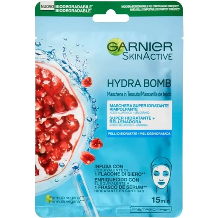 Garnier Skinactive Hydra Bomb - Mascarilla en tela superhidratante y energizante