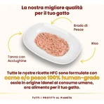 Almo Nature HFC Thon naturel aux anchois - Aliment humide complet pour chats adultes, 150 g