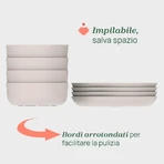 Ensemble complet pour la diversification alimentaire Chicco (à partir de 12 mois) - Kit comprenant un gobelet, un bol et une assiette plate antidérapante, couleur bleue