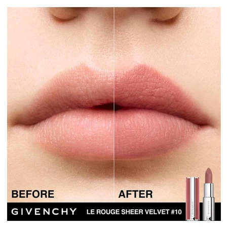 Givenchy Le Rouge Sheer Velvet - Matte lippenstift nr. 10 Beige Nu