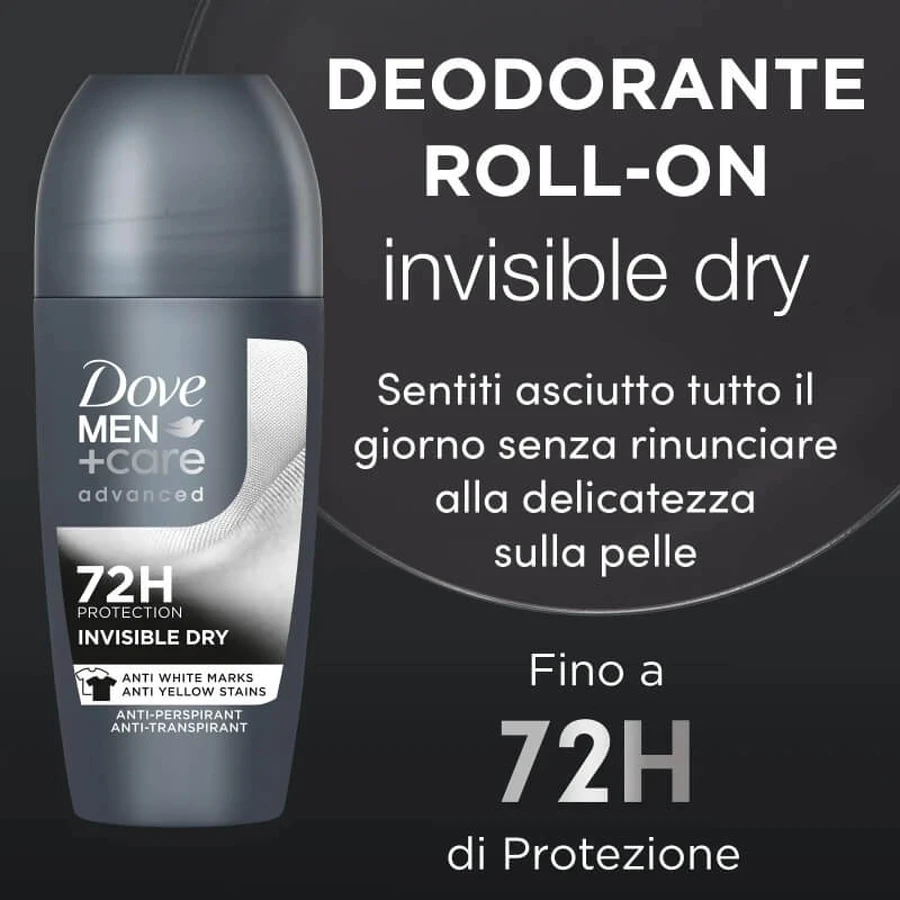Dove Men+care Advanced Invisible Dry – Roll-On-Deodorant, 50 ml
