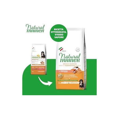 Natural Trainer Sensitive Glutenfrei Lachs – Alleinfuttermittel für Welpen mittlerer und großer Rassen, 12 kg