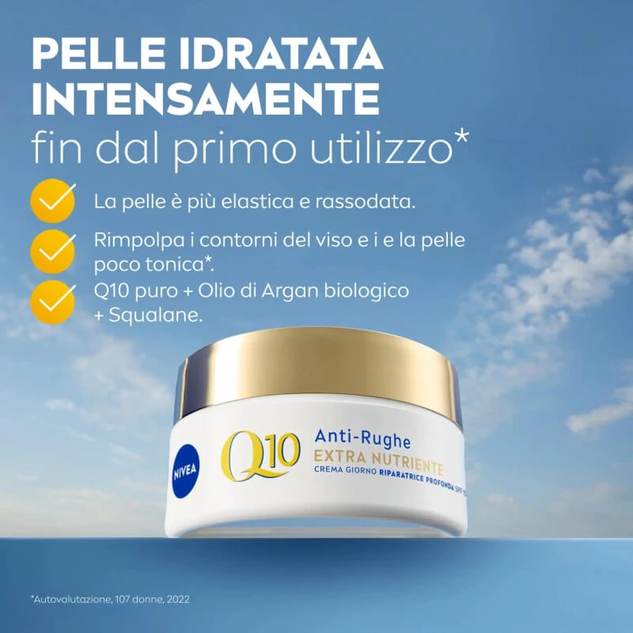 Nivea Q10 Extra Voedende Anti-Rimpelcrème SPF 15 - Diep Herstellende Dagcrème 50 ml