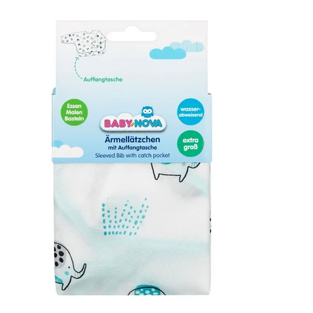 Babero impermeable con mangas y bolsillo, Baby Nova