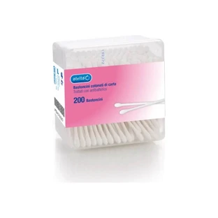 Alvita 200 bastoncillos de papel con punta de algodón