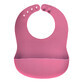 Eat`n Tidy soft silicone bib with collector pocket, 3 months+, Pink, Reer