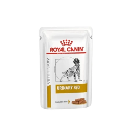 Royal Canin Urinary S-O Straccetti in Soße – Alleinfuttermittel für Hunde mit Struvit-Steinen, 12 Beutel à 100 g