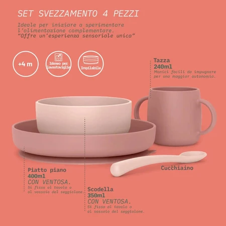 Suavinex Selection Color Essence 4m+ - Set de alimentación - Rosa