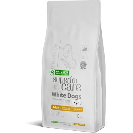 Nature's Protection Superior Care voor witte honden en kleine rassen (lam) - Droogvoer voor volwassen honden, 10 kg