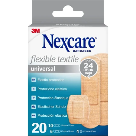 Nexcare Flexible Textile - 20 tiritas surtidas