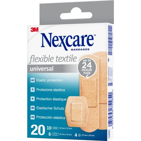 Nexcare Flexible Textile - 20 tiritas surtidas