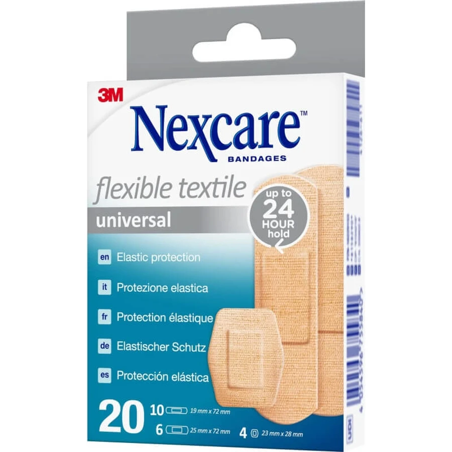 Nexcare Flexible Textile - 20 tiritas surtidas