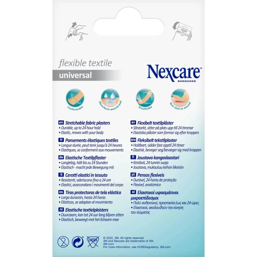 Nexcare Flexible Textile - 20 tiritas surtidas