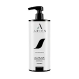 Aries Biopetcosmetic All Black - Champú orgánico profesional para perros y gatos de pelaje negro y oscuro, 1 L