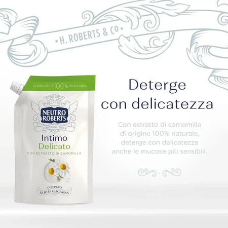 Neutro Roberts Delicato - Gel íntimo con extracto de manzanilla - Recambio de 400 ml