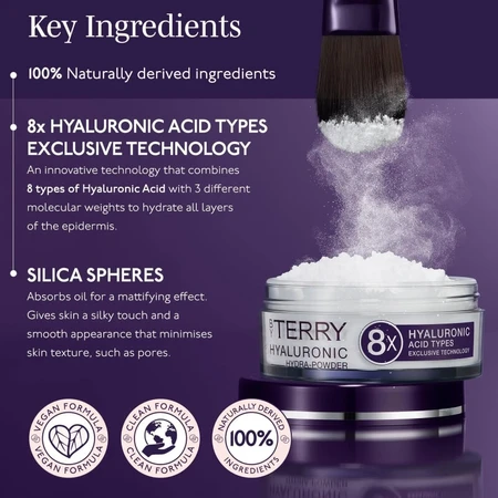 By Terry 8HA Hyaluronic Hydra-Powder - Poudre libre matifiante, 10 g