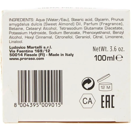 Proraso Pre-Shave Cream for Sensitive Skin, 100 ml