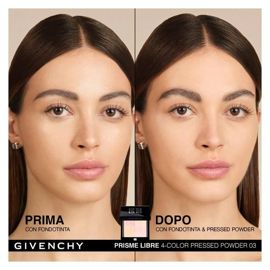 Polvos compactos Prisme Libre de Givenchy: polvos fijadores matificantes y alisantes n.º 03 Voile Rosé